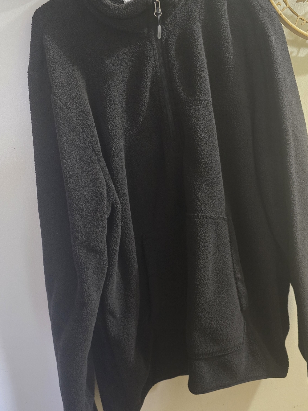 32 Degrees Black Full-Zip Fleece Pullover